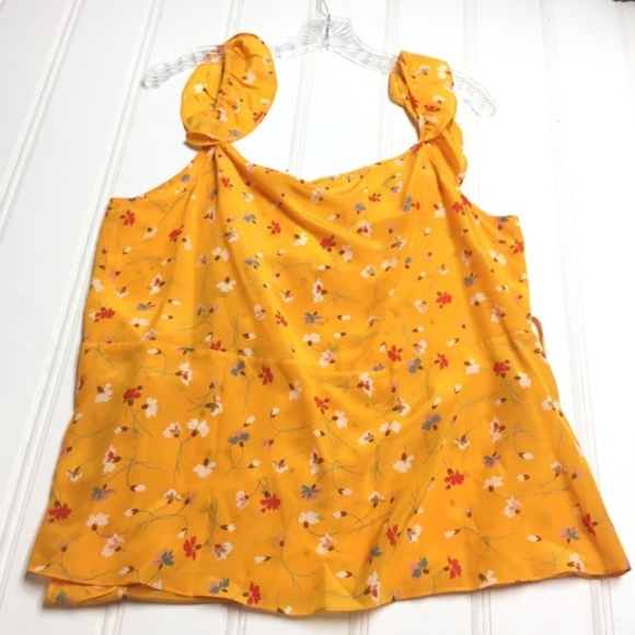 NEW Madewell Silk Wrap Cami Painted Carnations 14 - Picture 4 of 8